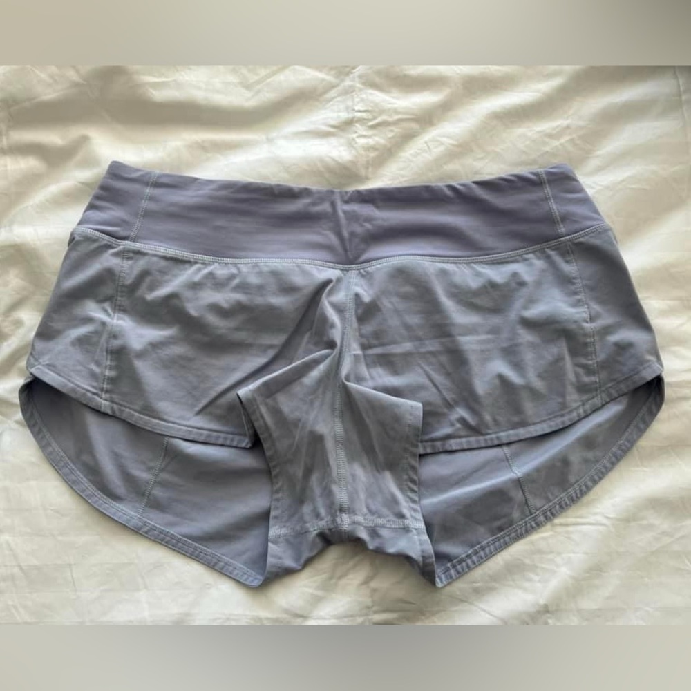 Light purple lavender lululemon speed up shorts size 8